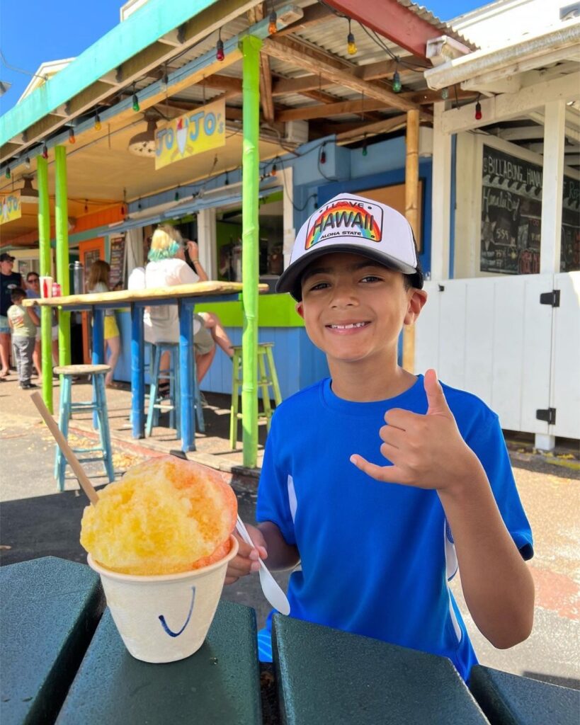 boy with shave ice